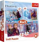 Puzzle 4w1 Kraina Lodu 2 (Frozen 2) - PodrĂłĹź w nieznane Trefl