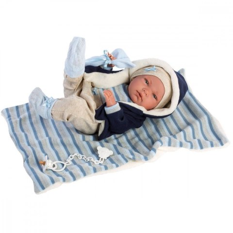 Lalka bobas Nico 38 cm na kocyku Llorens