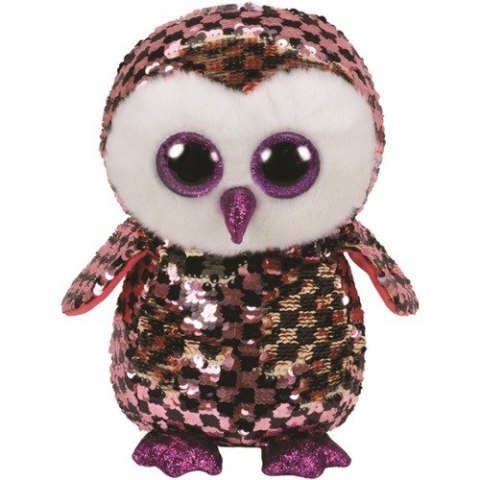 Maskotka TY Beanie Boos - Cekinowa sowa 24 cm Meteor