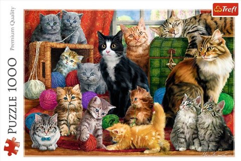 Puzzle 1000 elementów - Kocie spotkanie Trefl