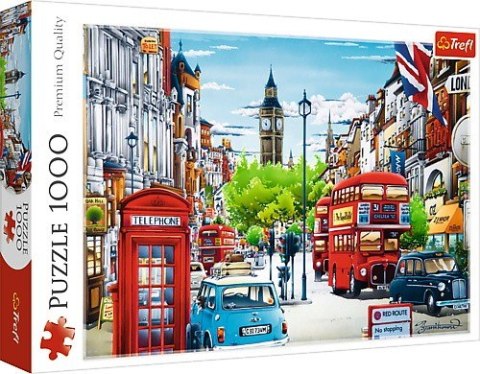Puzzle 1000 elementĂłw - Ulica Londynu Trefl