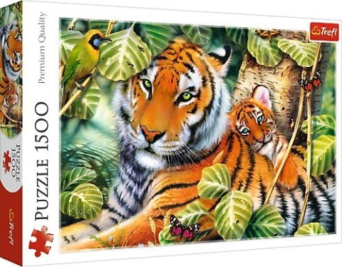 Puzzle 1500 elementów Dwa tygrysy Trefl