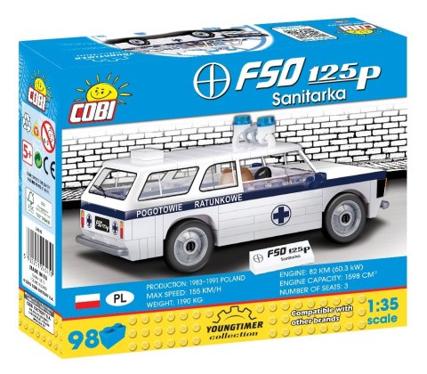 Klocki Cars 98 elementów FSO Karetka Cobi Klocki