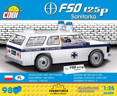Klocki Cars 98 elementów FSO Karetka Cobi Klocki