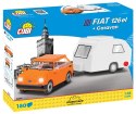 Klocki Cars Fiat 126 el + Przyczepa kempingowa Cobi Klocki