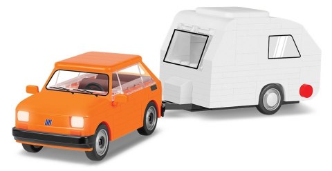 Klocki Cars Fiat 126 el + Przyczepa kempingowa Cobi Klocki