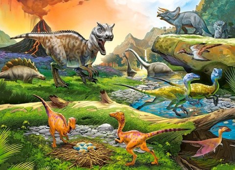 Puzzle 100 elementów - Świat dinozaurów Castor