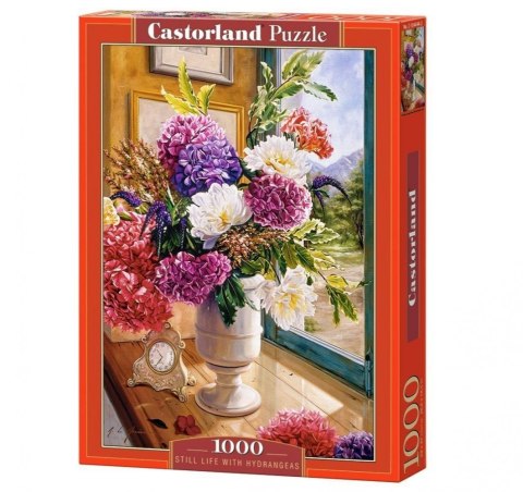 Puzzle 1000 elementów - Martwa natura z hortensjami Castor