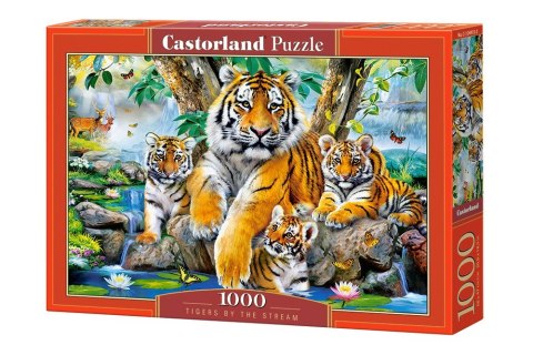 Puzzle 1000 elementów - Tygrysy przy potoku Castor