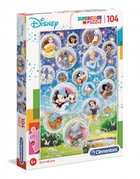 Puzzle 104 elementy Super Kolor Disney Classic Clementoni