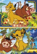Puzzle 2 x 60 elementów Super Kolor Król Lew Clementoni