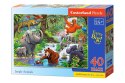 Puzzle 40 elementów Maxi - Zwierzęta dżungli Castor