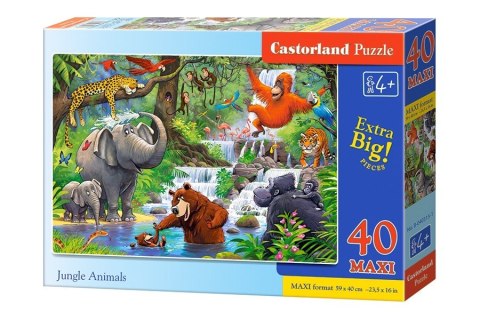 Puzzle 40 elementów Maxi - Zwierzęta dżungli Castor