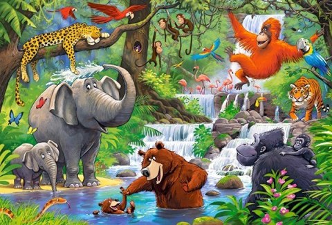 Puzzle 40 elementów Maxi - Zwierzęta dżungli Castor