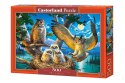 Puzzle 500 elementów - Sowia rodzina Castor