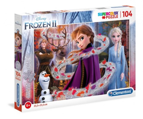 Puzzle z brokatem 104 elementy Kraina lodu 2 Clementoni