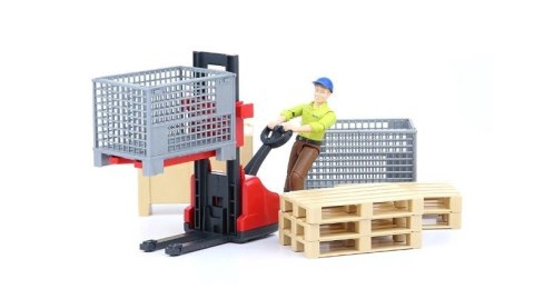 Akcesoria logistyczne z figurką BRUDER
