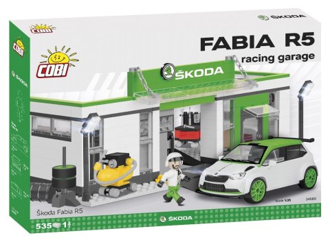 Klocki Cars Skoda Fabia R5 Racing Garage Cobi Klocki