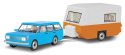 Klocki Cars Wartburg 353 Tourist + Przyczepa kempingowa Cobi Klocki