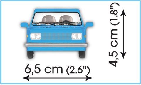 Klocki Cars Wartburg 353 Tourist + Przyczepa kempingowa Cobi Klocki