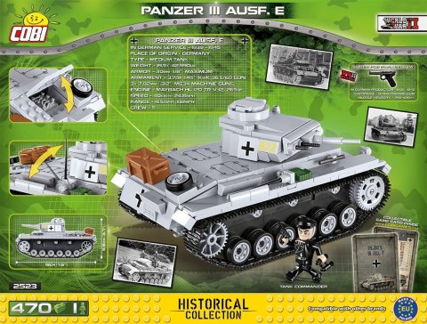 Klocki Historical Collection Panzer III Ausf.E - niemiecki czołg średni Cobi Klocki