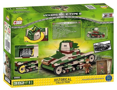 Klocki Historical Collection Vickers Mk. E Type B - brytyjski czołg lekki Cobi Klocki