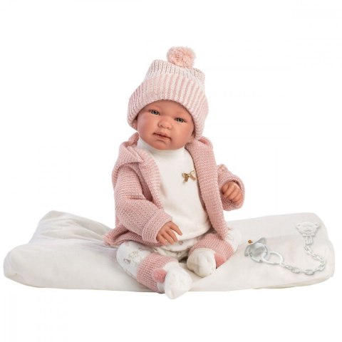 Lalka bobas Tina 43 cm rozowa bluza Llorens