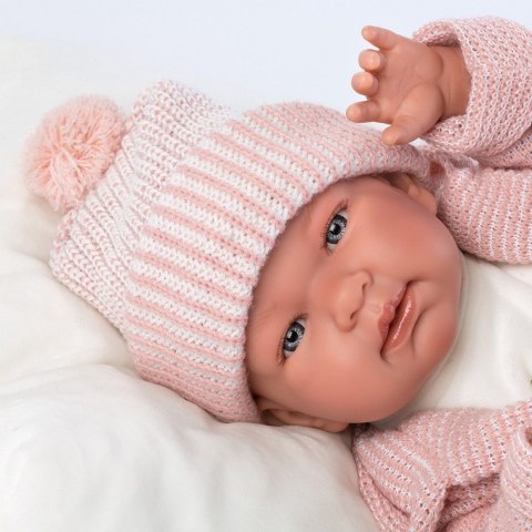 Lalka bobas Tina 43 cm rozowa bluza Llorens