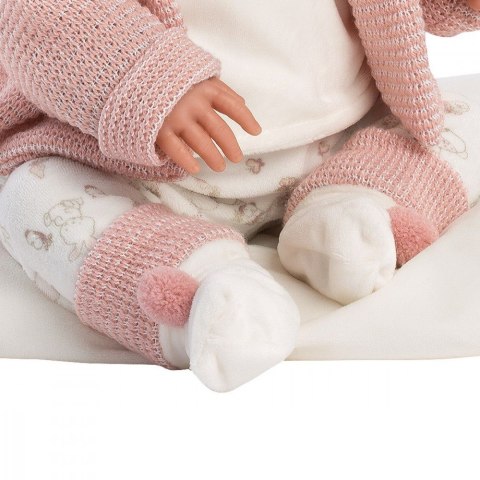 Lalka bobas Tina 43 cm rozowa bluza Llorens