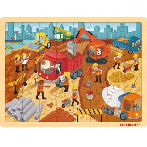 Puzzle drewniane Na budowie TOP BRIGHT Brimarex