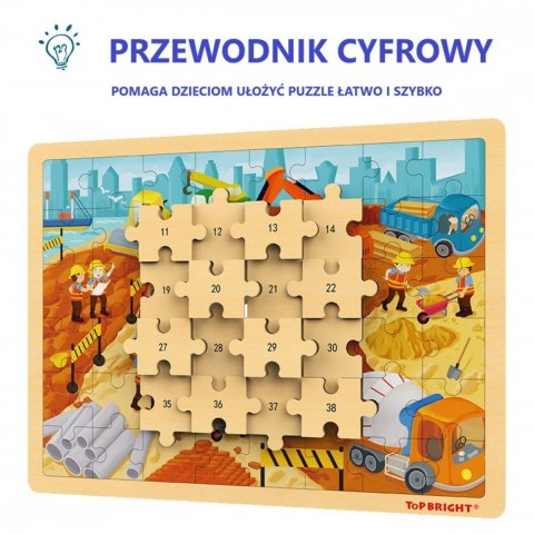 Puzzle drewniane Na budowie TOP BRIGHT Brimarex