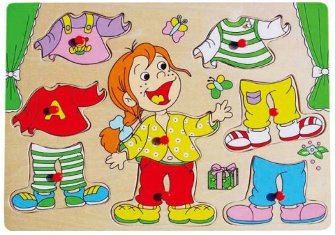 Układanka TOP BRIGHT Puzzle drewniane Ubieranie Brimarex