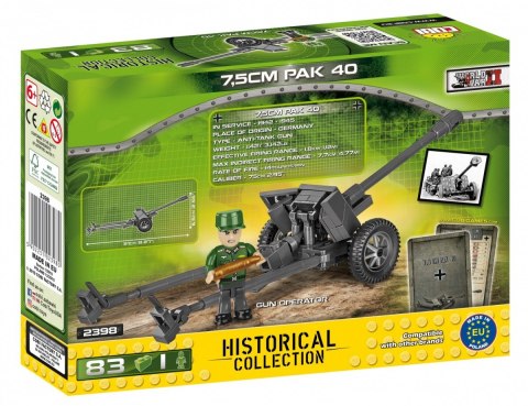 Klocki Armia 7,5cm PaK 40 - Niemiecka armata przeciwpancerna Cobi Klocki