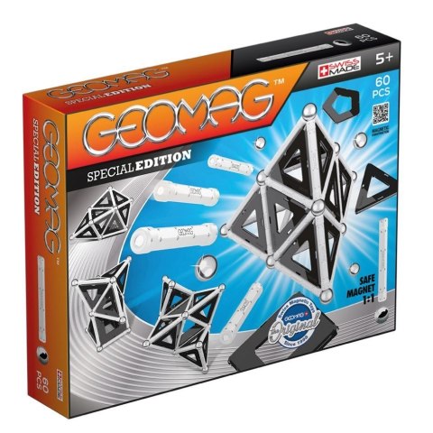 Klocki magnetyczne SPECIAL EDITION CZARNY BIAŁY 60 elementów Geomag