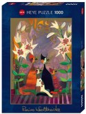 Puzzle 1000 elementów Koty i lilie Heye