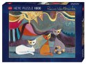 Puzzle 1000 elementów Szczęśliwa rodzina kotów Heye