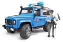 Samochód Land Rover Defender policyjny z figurką BRUDER