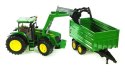 Traktor John Deere 7930 z ladowarka i przyczepa BRUDER