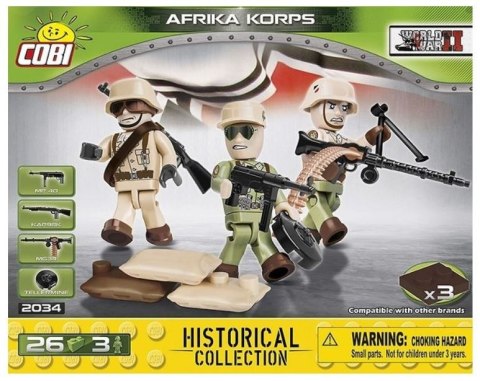 Klocki 26 elementów 3 figurki Africa Korps Cobi Klocki
