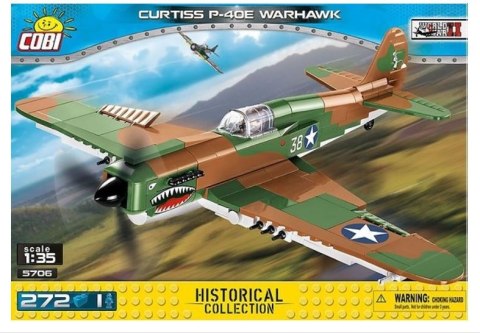 Klocki Curtiss P-40E Warhawk amerykański myśliwiec Cobi Klocki