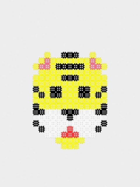 Klocki Micro Waffle 230 szt. - Tygrys Marioinex