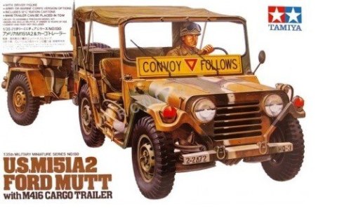 Model plastikowy M151A2 w/Cargo Trailer Tamiya