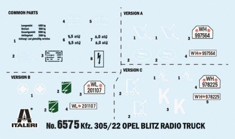 Model plastikowy Opel Blitz Radio Truck Italeri