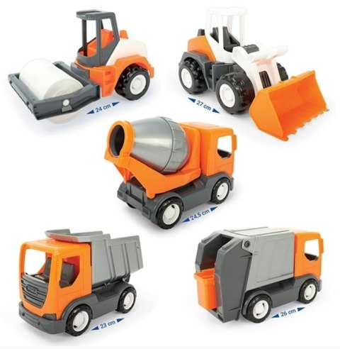 Pojazd Tech Truck Auta budowlane mix w kartonie Wader