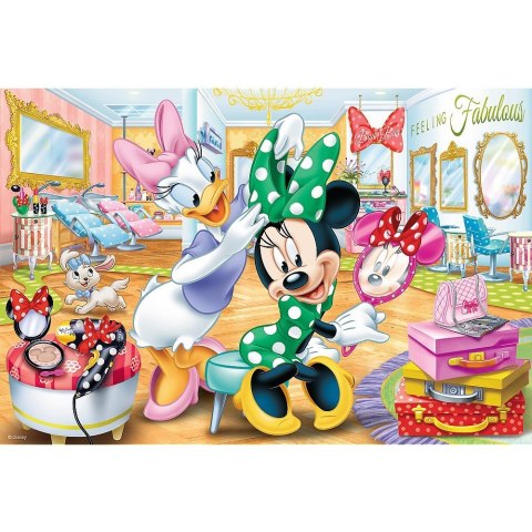 Puzzle 100 elementĂłw Minnie w salonie kosmetycznym Trefl