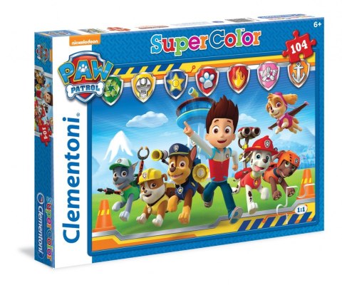 Puzzle 104 elementów Super Kolor Psi Patrol Clementoni