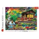Puzzle 3000 elementów Chatka w lesie Trefl