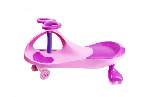 Jeździk Grawitacyjny Swing Car- Kauczukowe Koła LED różowy Hot Hit