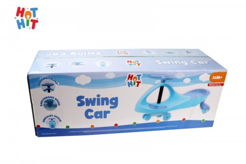 Jeździk Grawitacyjny Swing Car- Kauczukowe Koła LED różowy Hot Hit
