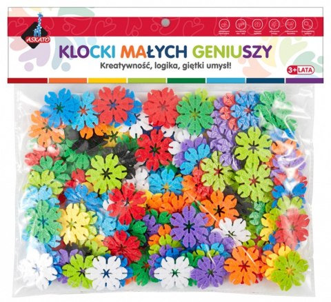 Klocki Małych Geniuszy - Kwiatki 140 elementów ASKATO